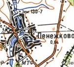 Топографічна карта Пеніжкового