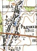 Topographic map of Radchykha