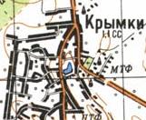 Topographic map of Krymky