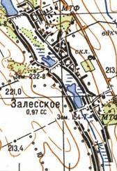 Topographic map of Zaliske