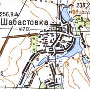 Топографическая карта Шабастовки