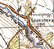 Топографическая карта Березовки