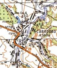 Топографічна карта Ксаверового