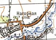 Топографическая карта Нагорной