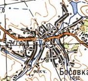 Топографическая карта Босовки