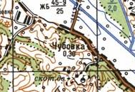 Топографічна карта Чубівки
