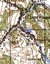 Topographic map of Golovyatyne
