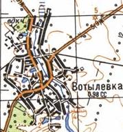 Топографічна карта Вотилівки