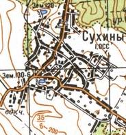 Topographic map of Sukhyny