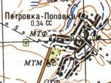 Топографічна карта Петрівка-Попівки