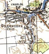 Топографическая карта Федюковки