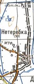 Топографическая карта Нетеребки