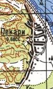Топографічна карта Пекарих