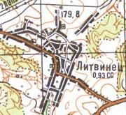Topographic map of Lytvynets