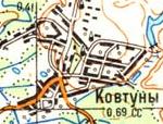Topographic map of Kovtuny
