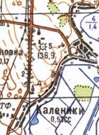 Топографічна карта Калениок
