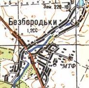Topographic map of Bezborodky