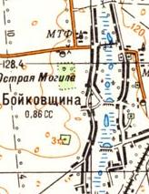 Topographic map of Boykivschyna