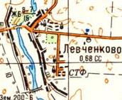 Topographic map of Levchenkove