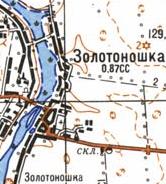 Топографическая карта Золотоношки