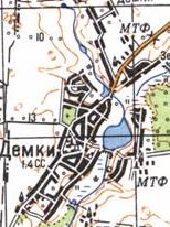 Topographic map of Demky