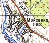 Топографічна карта Мойсівки