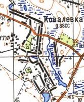 Topographic map of Kovalivka
