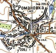 Topographic map of Romanivka
