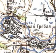 Топографическая карта Новой Гребли
