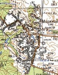 Топографічна карта Моринців