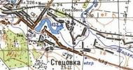 Топографическая карта Стецовки