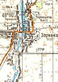 Topographic map of Zorivka