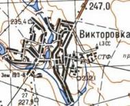 Топографическая карта Викторовки