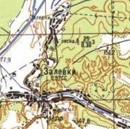 Топографічна карта Залевок