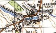 Топографічна карта Білашок