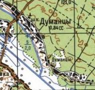 Topographic map of Dumantsi