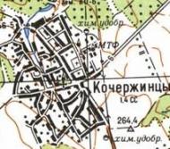 Topographic map of Kocherzhyntsi