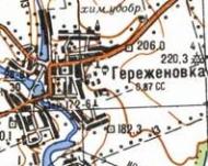 Topographic map of Gerezhenivka