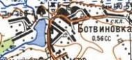 Топографическая карта Ботвиновки