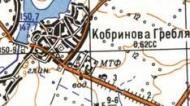 Топографическая карта Кобриновой Гребли