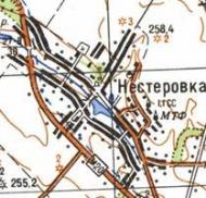 Topographic map of Nesterivka