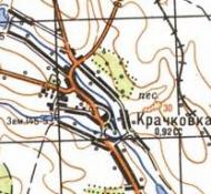 Топографическая карта Крачковки
