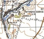 Topographic map of Chychyrkozivka
