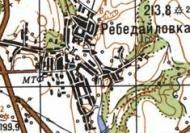 Топографічна карта Ребедайлівки