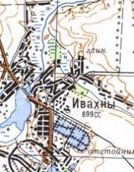 Топографічна карта Івахнів