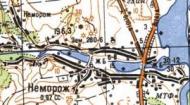Топографическая карта Неморожа