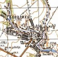 Топографічна карта Ковалихи