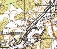 Топографічна карта Мельниківки