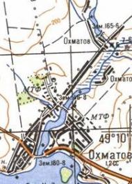 Топографическая карта Охматова