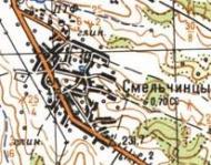 Топографічна карта Смільчинців